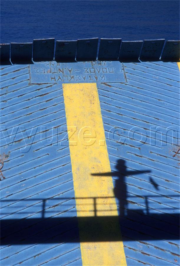 Loading ramp of Greek ferry boat Daskalogiannis / Shades of Titanic ? / Location: Crete, Greece
