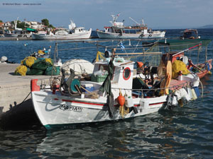Cluttered fishing boat